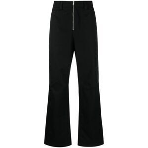AMBUSH Exposed Zip Wide Leg Trousers Men BLACK Pants